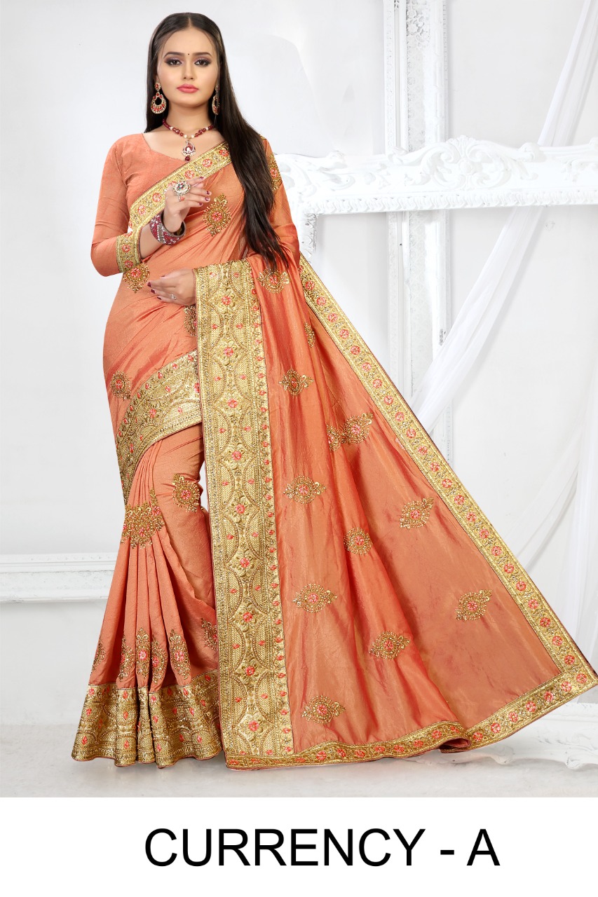 Ranjna Currency Occasional Wear Crackle Silk Traditional Saree Collection