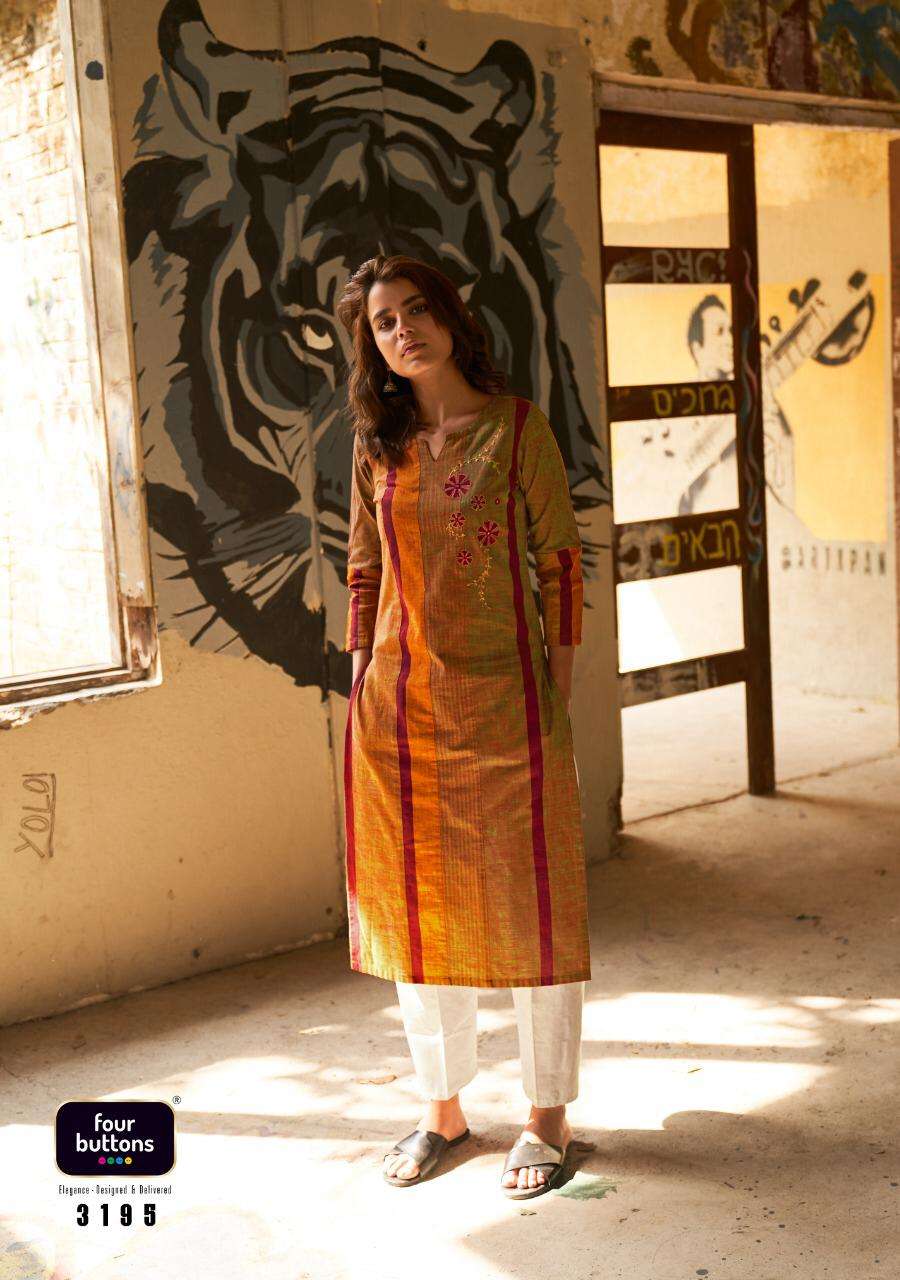 4 Colours Stripes Vol 6 Designer  Ethnic Wear Kurti  Catalog