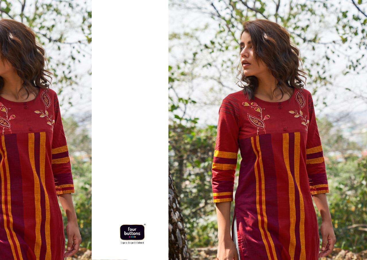 4 Colours Stripes Vol 6 Designer  Ethnic Wear Kurti  Catalog