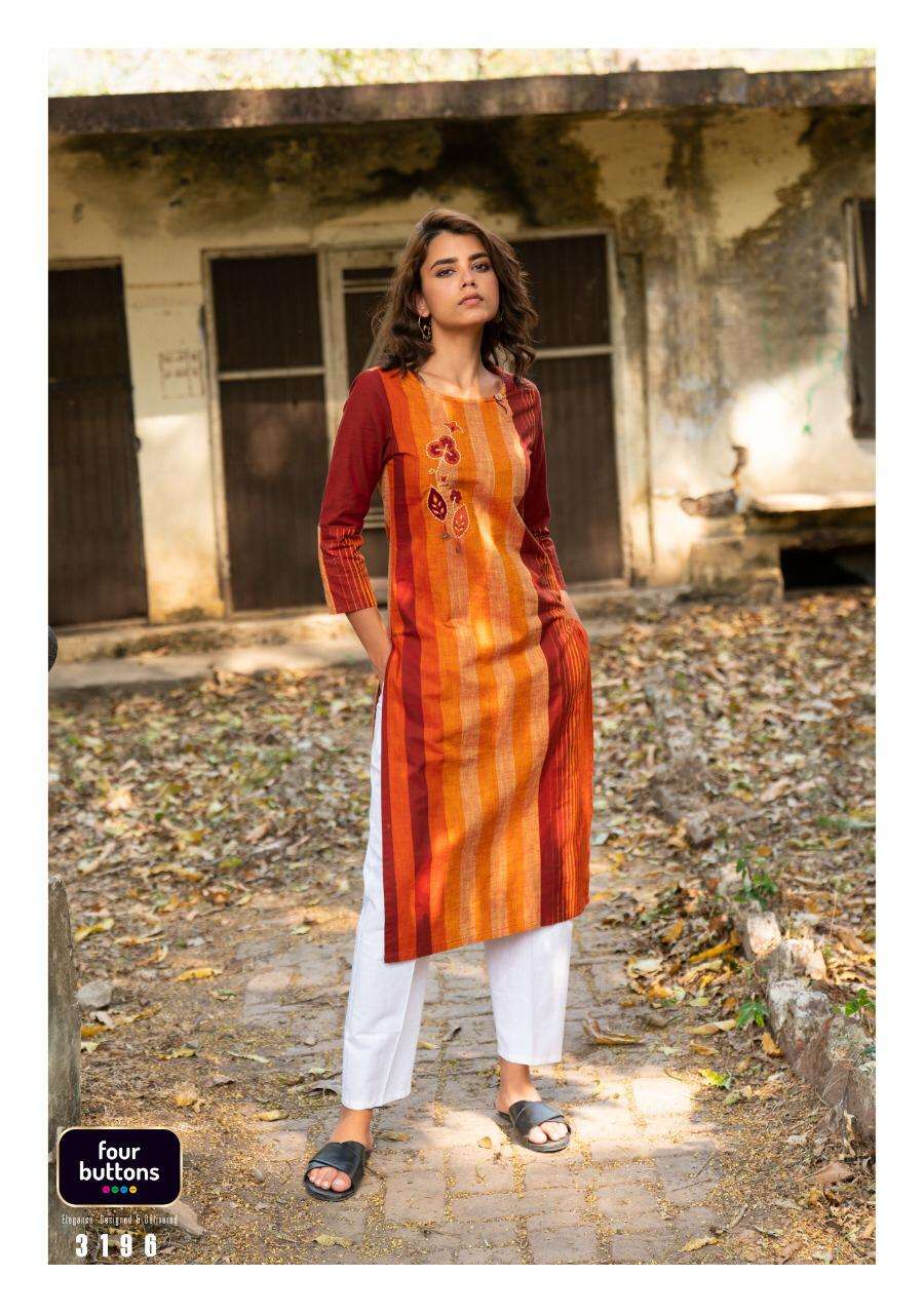 4 Colours Stripes Vol 6 Designer  Ethnic Wear Kurti  Catalog