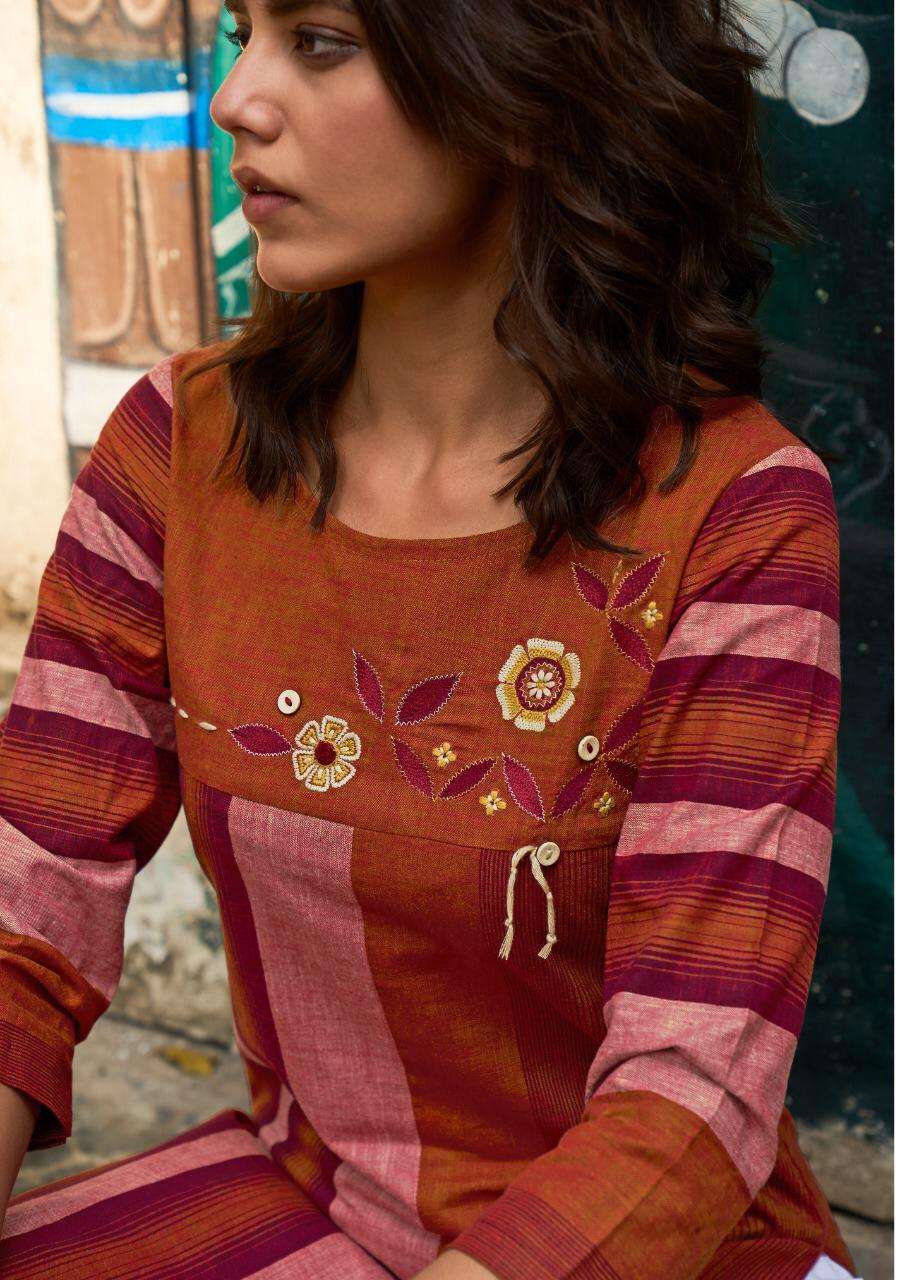 4 Colours Stripes Vol 6 Designer  Ethnic Wear Kurti  Catalog