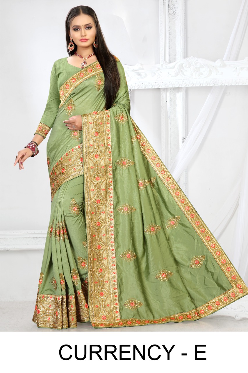 Ranjna Currency Occasional Wear Crackle Silk Traditional Saree Collection