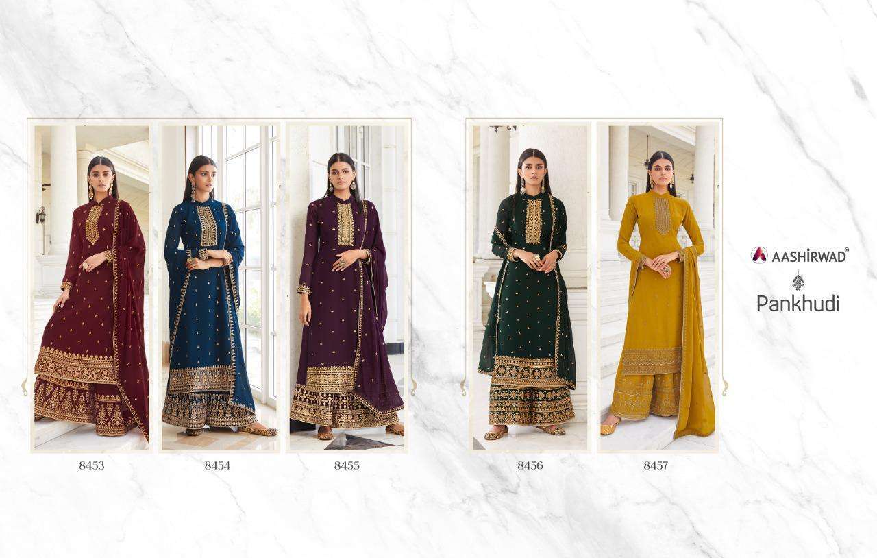 Aashirwad Creation Pankhudi  Designer Salwar Suits Catalog