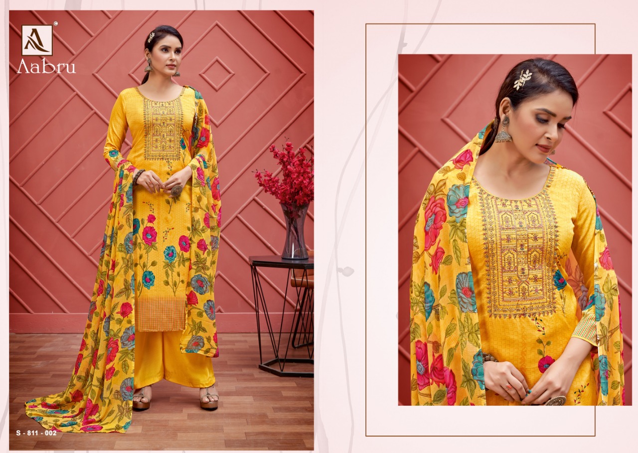 Alok Aabru Digital Style Print With Fancy Thread Embroidery  Catalog