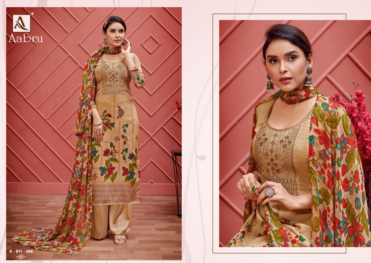 Alok Aabru Digital Style Print With Fancy Thread Embroidery  Catalog