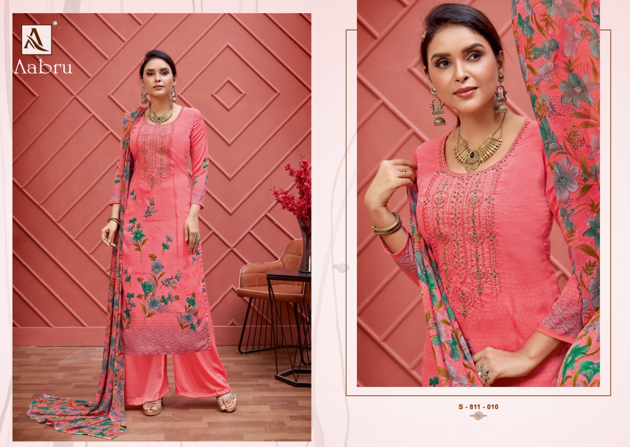 Alok Aabru Digital Style Print With Fancy Thread Embroidery  Catalog