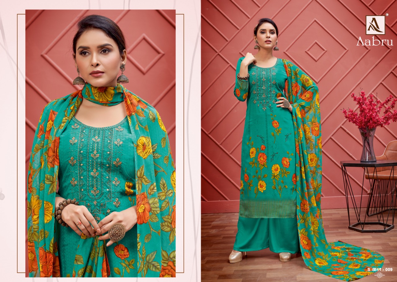 Alok Aabru Digital Style Print With Fancy Thread Embroidery  Catalog