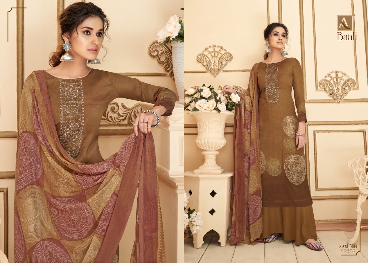 Alok Baali Designer Embroidery Women's Dress Material Online