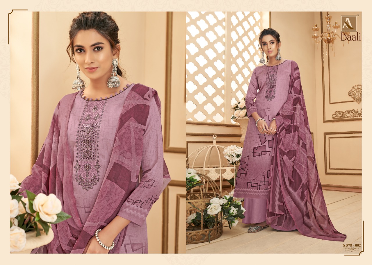 Alok Baali Designer Embroidery Women's Dress Material Online