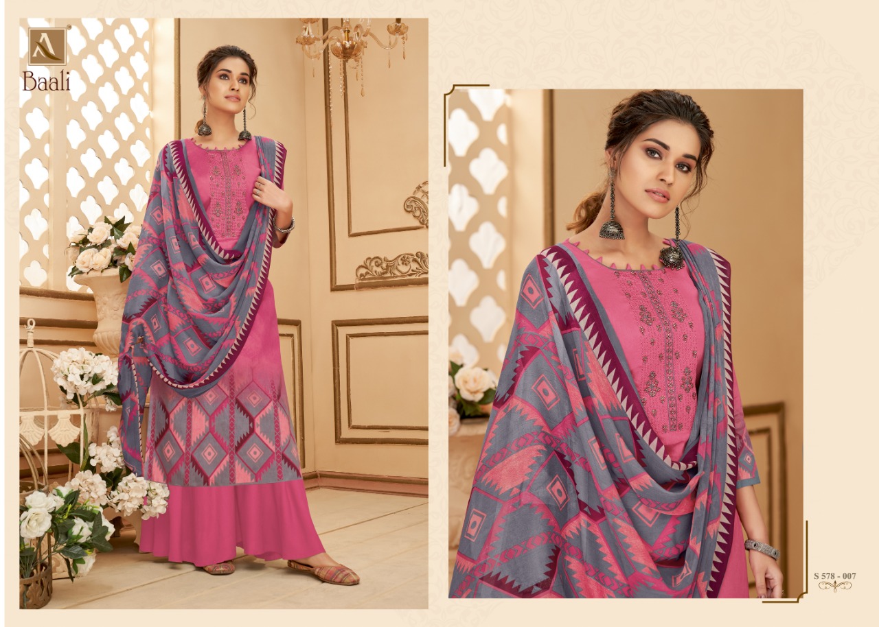 Alok Baali Designer Embroidery Women's Dress Material Online