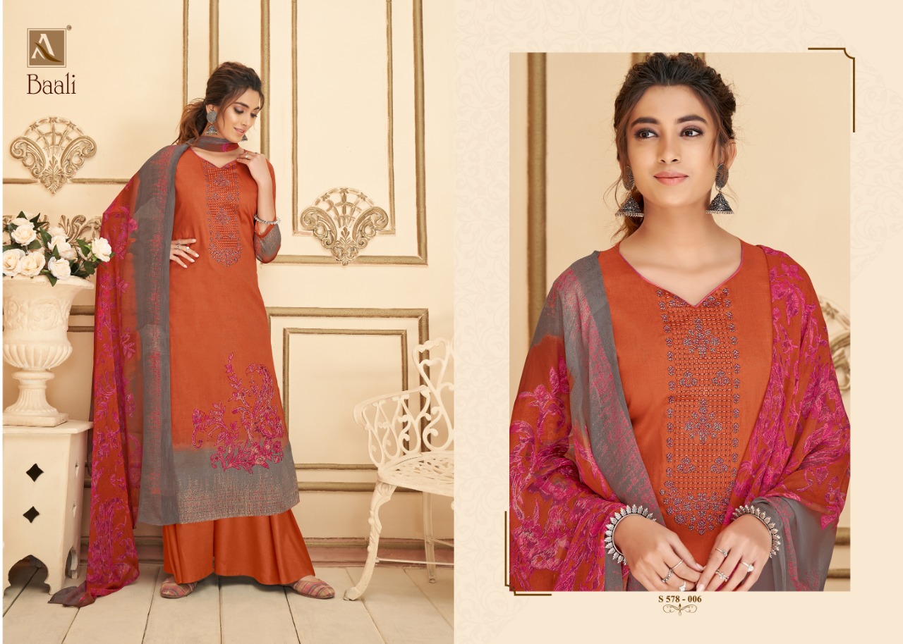 Alok Baali Designer Embroidery Women's Dress Material Online
