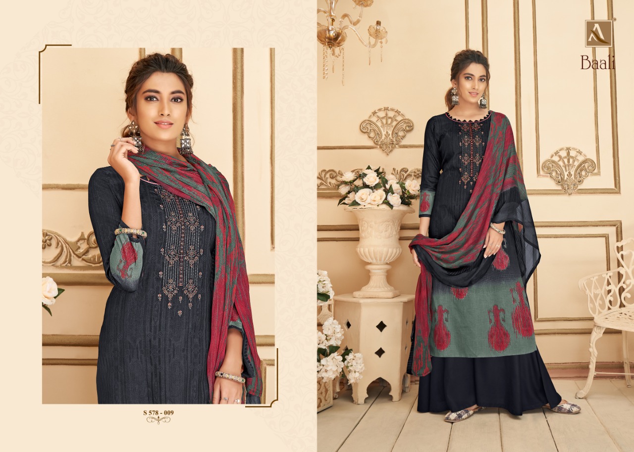 Alok Baali Designer Embroidery Women's Dress Material Online