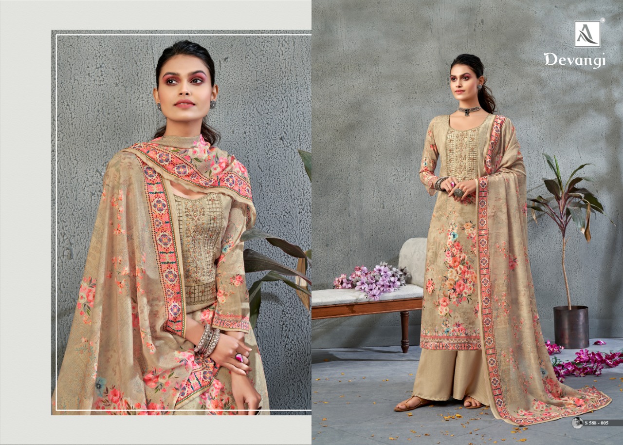 Alok Devangi  Designer Dress Material  Catalog