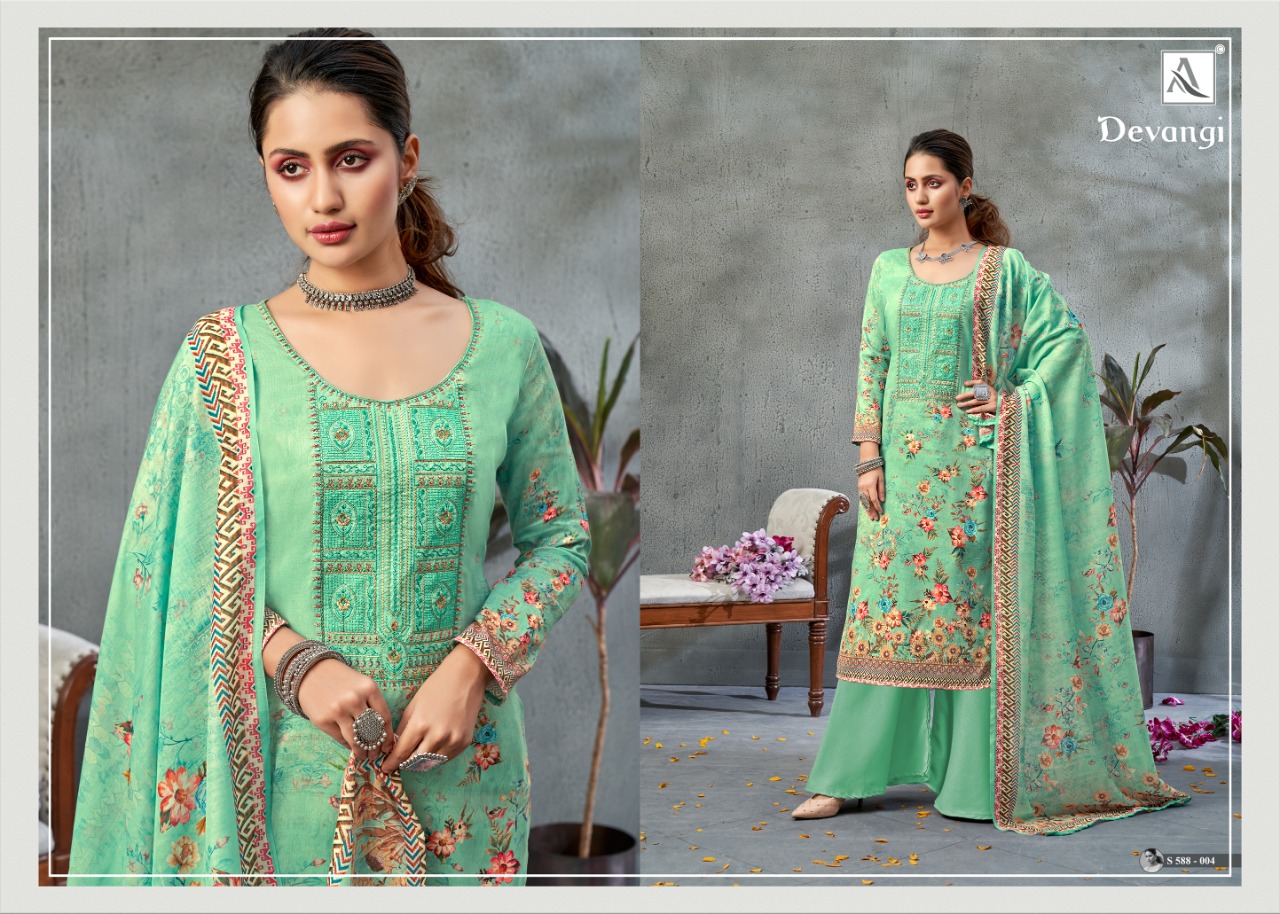 Alok Devangi  Designer Dress Material  Catalog
