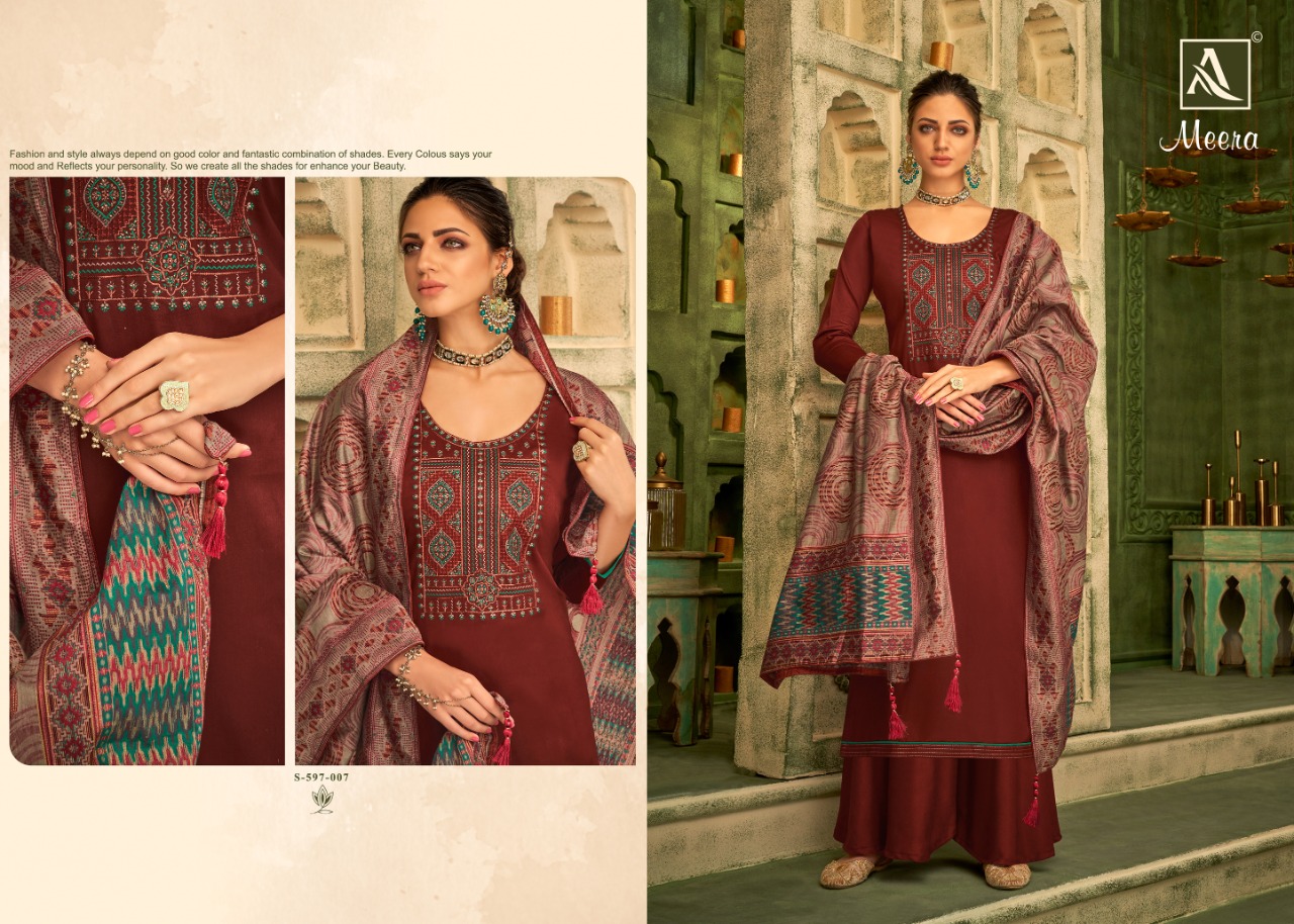 Alok Meera Fancy Wear Embroidery Salwar Kameez  Catalog