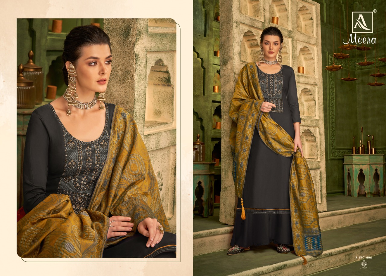 Alok Meera Fancy Wear Embroidery Salwar Kameez  Catalog
