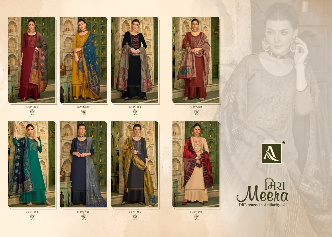 Alok Meera Fancy Wear Embroidery Salwar Kameez  Catalog