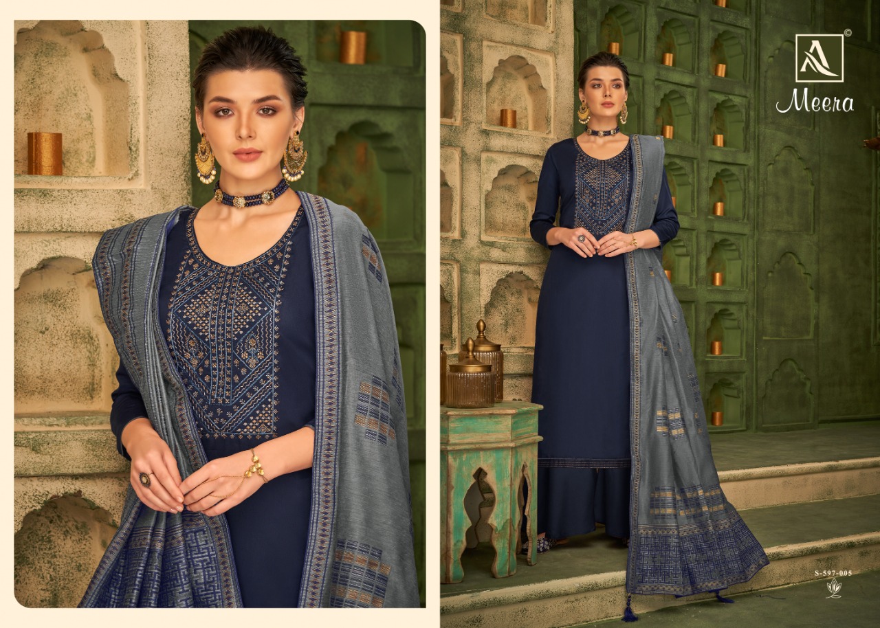 Alok Meera Fancy Wear Embroidery Salwar Kameez  Catalog