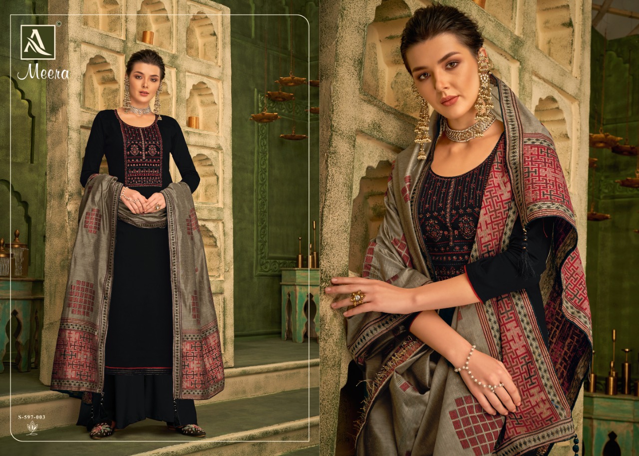Alok Meera Fancy Wear Embroidery Salwar Kameez  Catalog