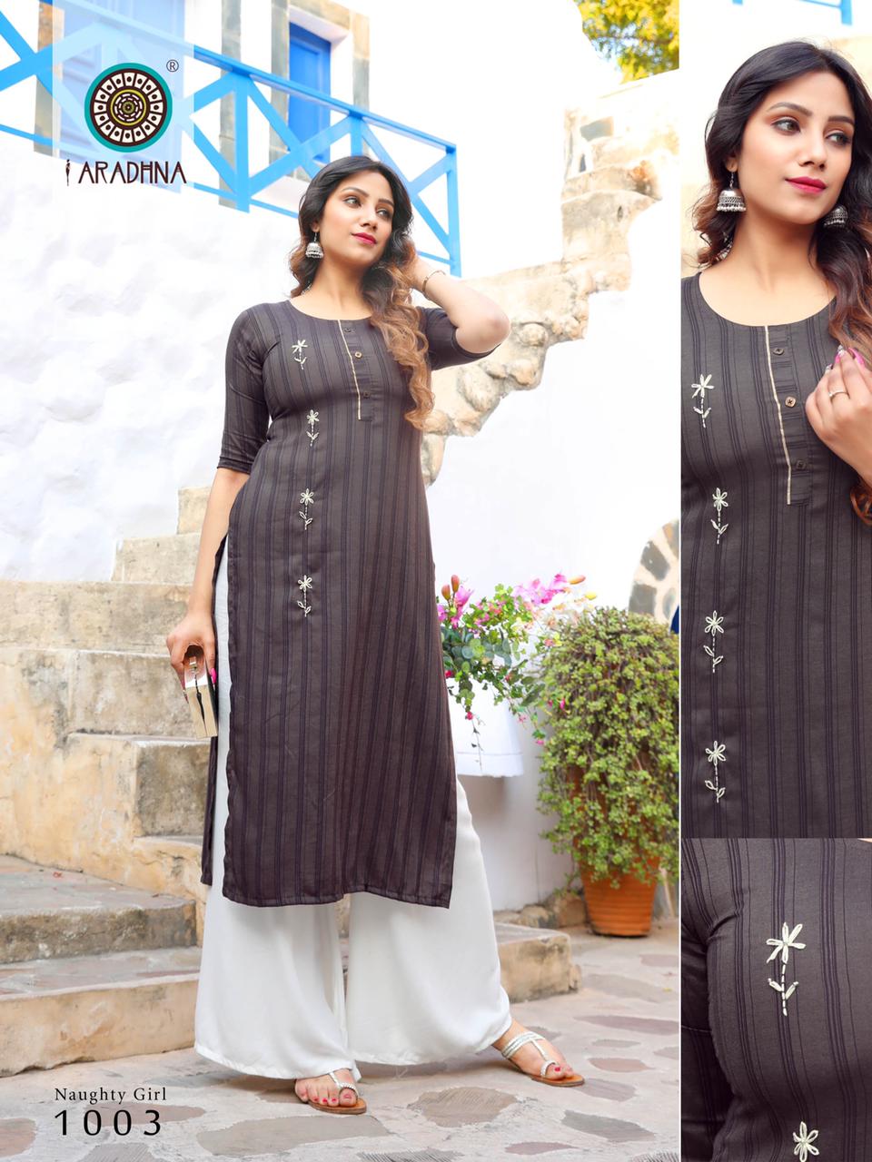 Aradhana  Naughty Girl  Vol 1  Designer  Kurti Catalog