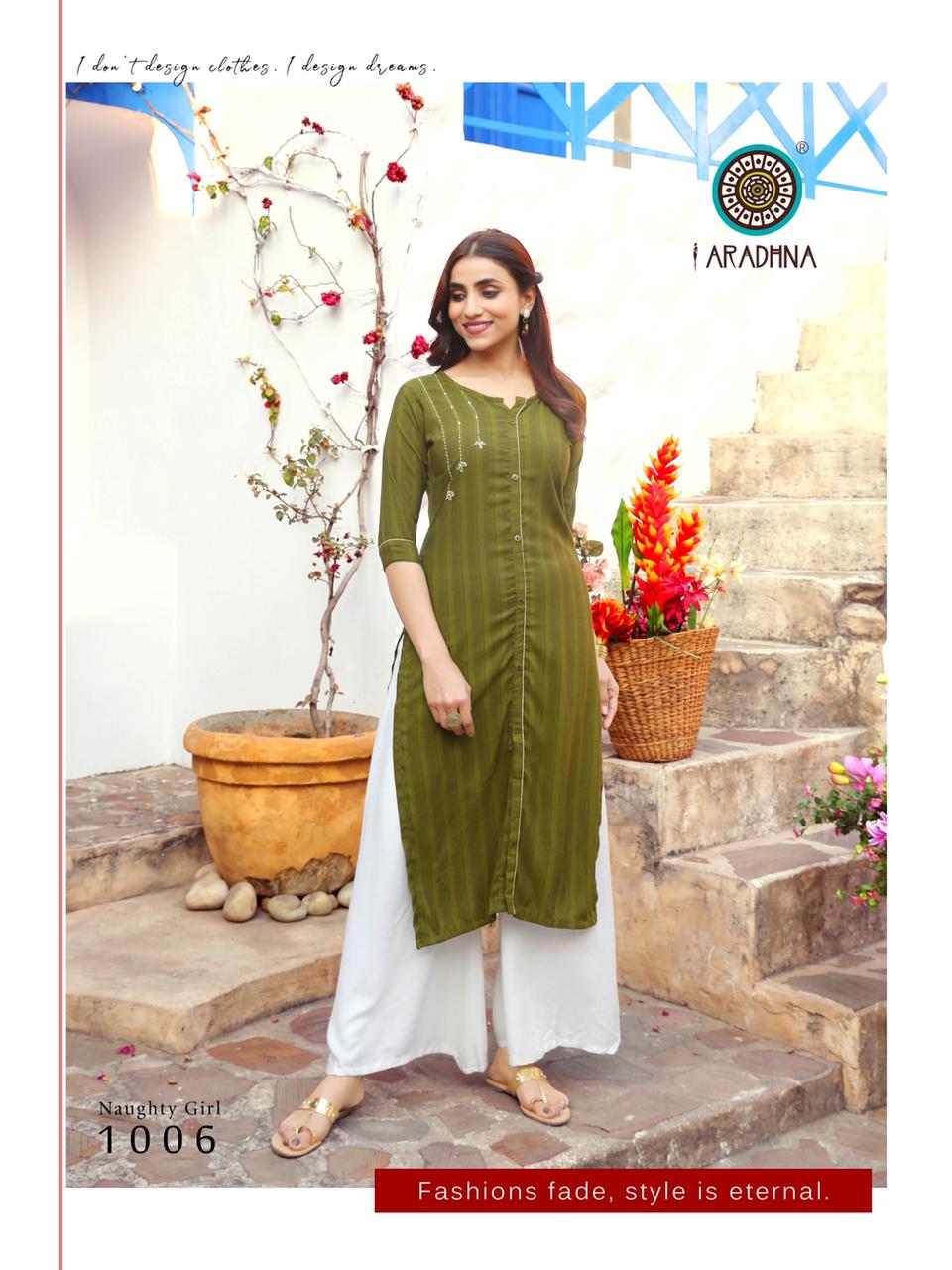Aradhana  Naughty Girl  Vol 1  Designer  Kurti Catalog