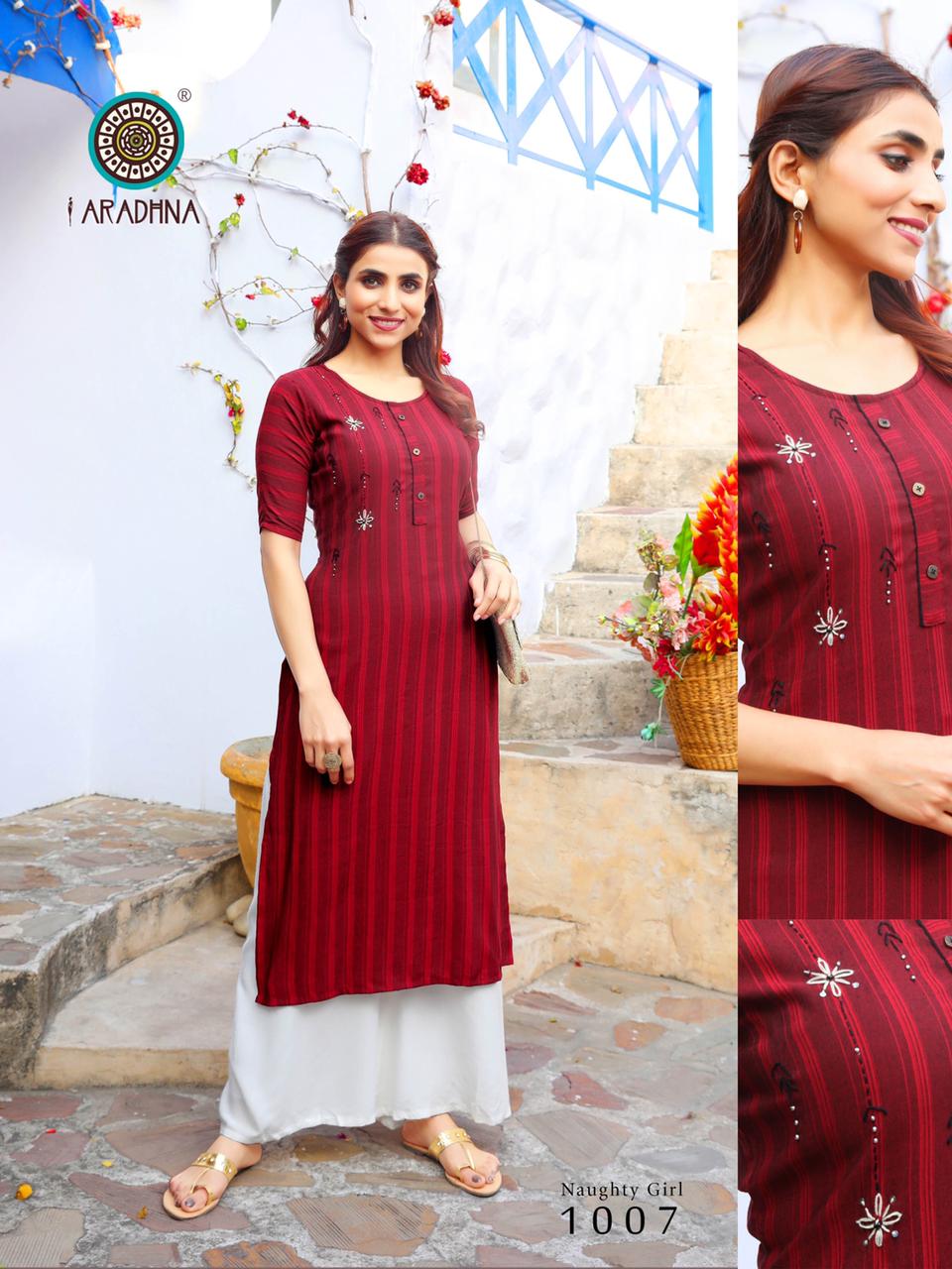 Aradhana  Naughty Girl  Vol 1  Designer  Kurti Catalog