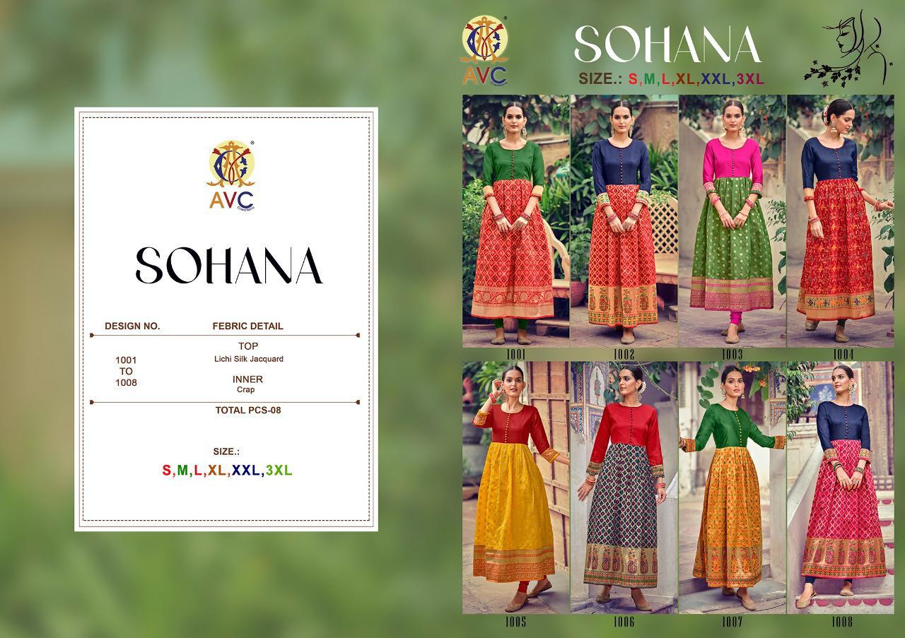 Avc Sohana Festive Wear Designer Gown Catalog