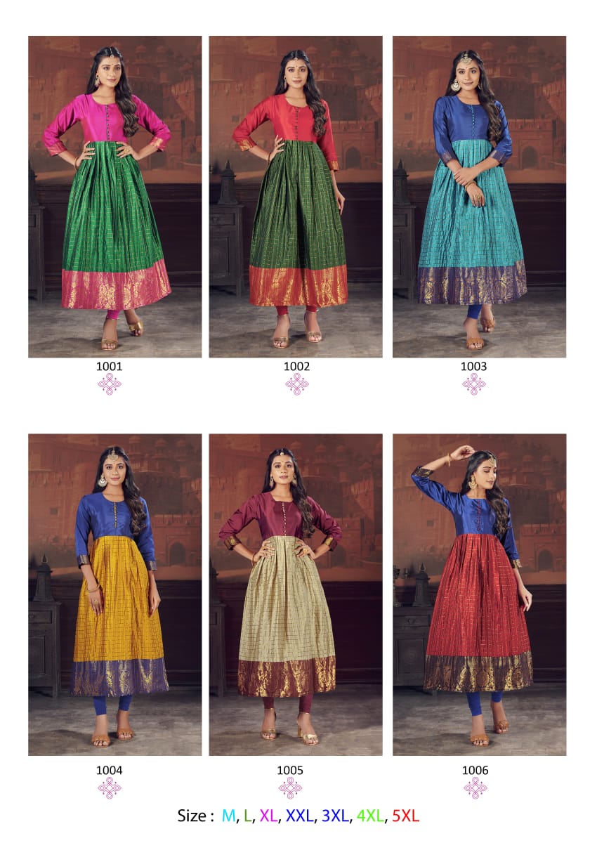 Banwery Pearl Designer Silk Etnic Wear Kurti  Catalog
