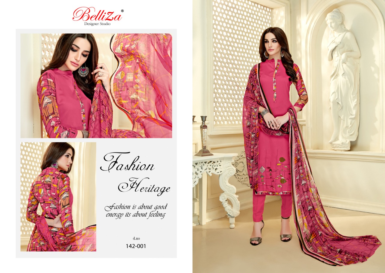 Belliza Shabana Dress Materials Wholesale Catalog