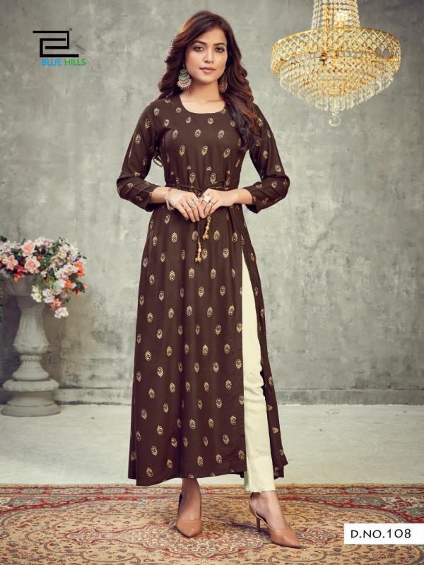 Blue Hills First Date  Vol 1 Fancy Rayon Side Slit Kurti Catalog