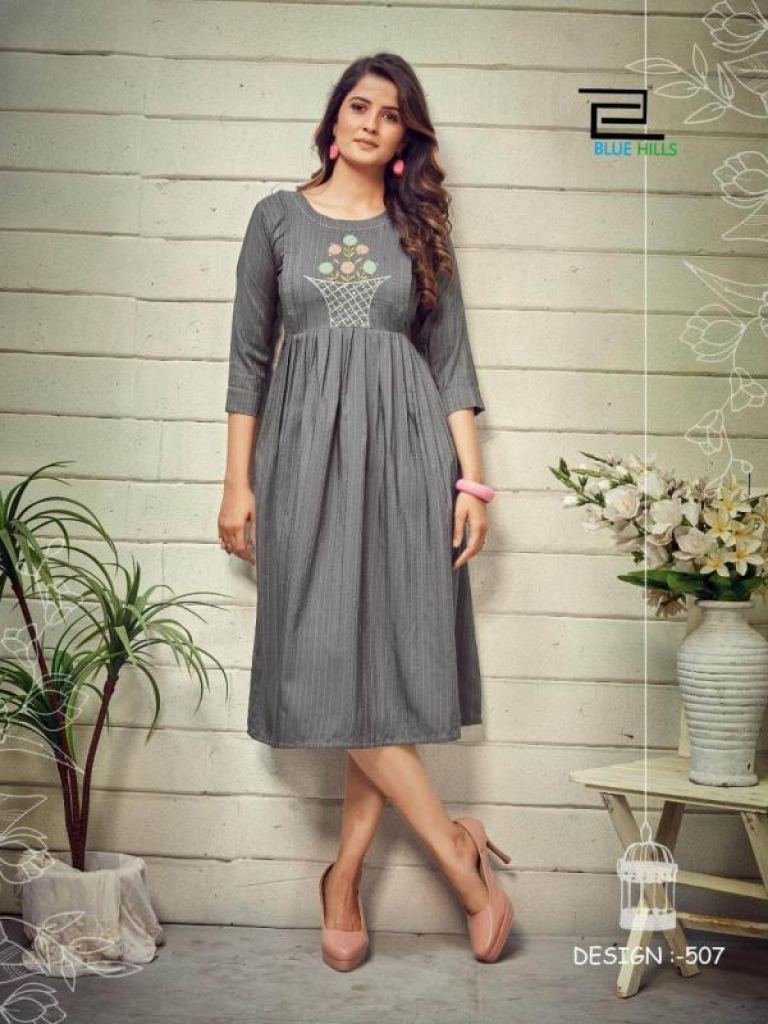 Blue Hills Good News Vol 5 Fancy Chinon Feeding Kurti Catalog