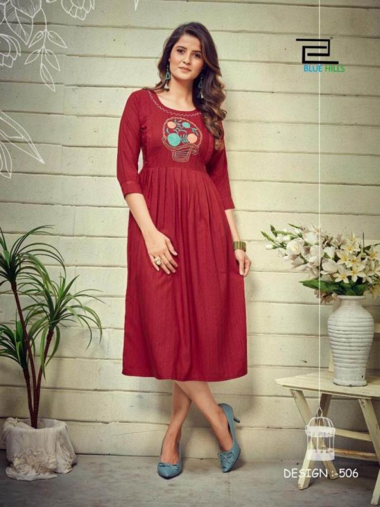 Blue Hills Good News Vol 5 Fancy Chinon Feeding Kurti Catalog