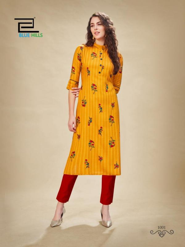 Blue Hills Pari Fancy Rayon Printed Casual Wear Kurti Catalog