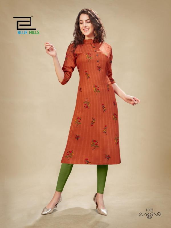 Blue Hills Pari Fancy Rayon Printed Casual Wear Kurti Catalog