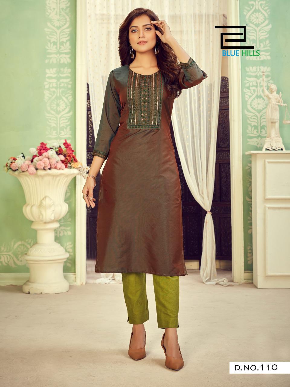 Blue Hills Solid  Vol 3 Designer Long Kurti Catalog
