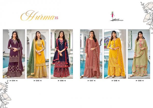 Eba Hurma Vol 35 Fancy Georgette Ethnic Wear Salwar Suits Catalog