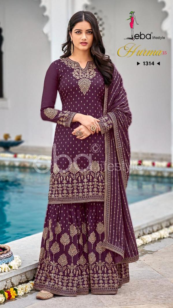 Eba Hurma Vol 35 Fancy Georgette Ethnic Wear Salwar Suits Catalog