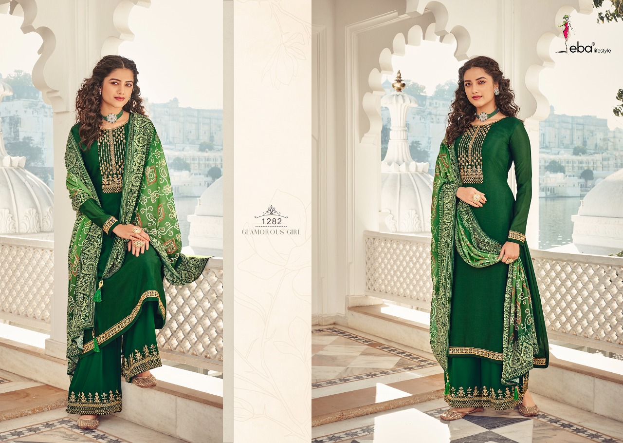 Eba Rang Bandhej Embroidery Wear Salwaar Kameez Catalog