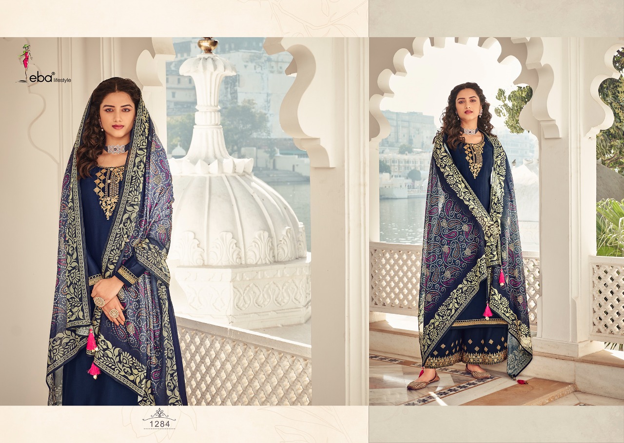 Eba Rang Bandhej Embroidery Wear Salwaar Kameez Catalog