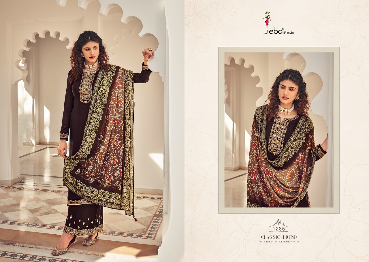 Eba Rang Bandhej Embroidery Wear Salwaar Kameez Catalog