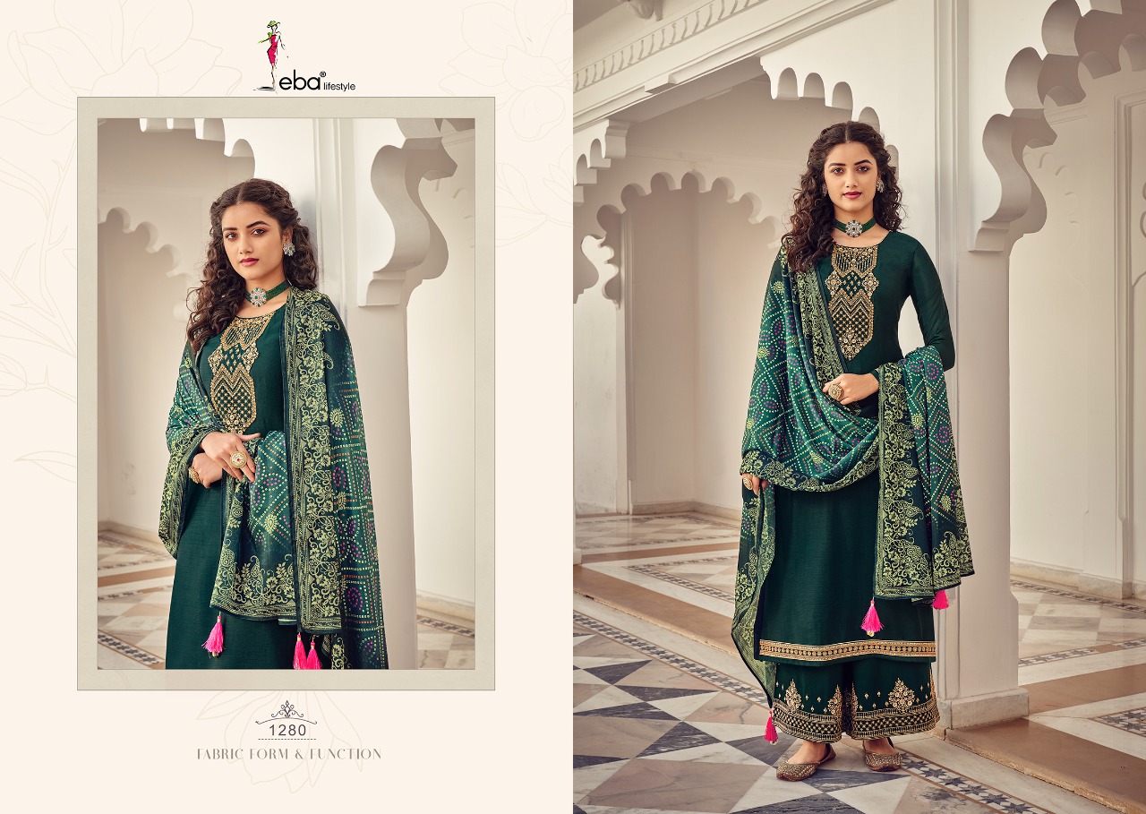 Eba Rang Bandhej Embroidery Wear Salwaar Kameez Catalog