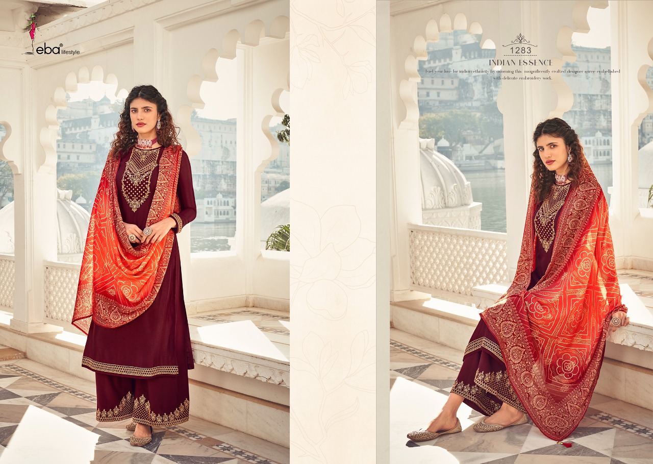 Eba Rang Bandhej Embroidery Wear Salwaar Kameez Catalog