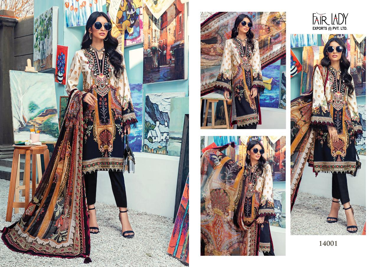 Fair Lady Anaya Digital Printed Pure Lawn Pakistani Embroidered Salwar Suits Catalog