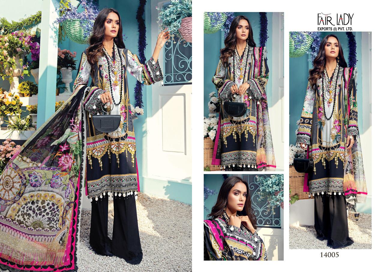 Fair Lady Anaya Digital Printed Pure Lawn Pakistani Embroidered Salwar Suits Catalog