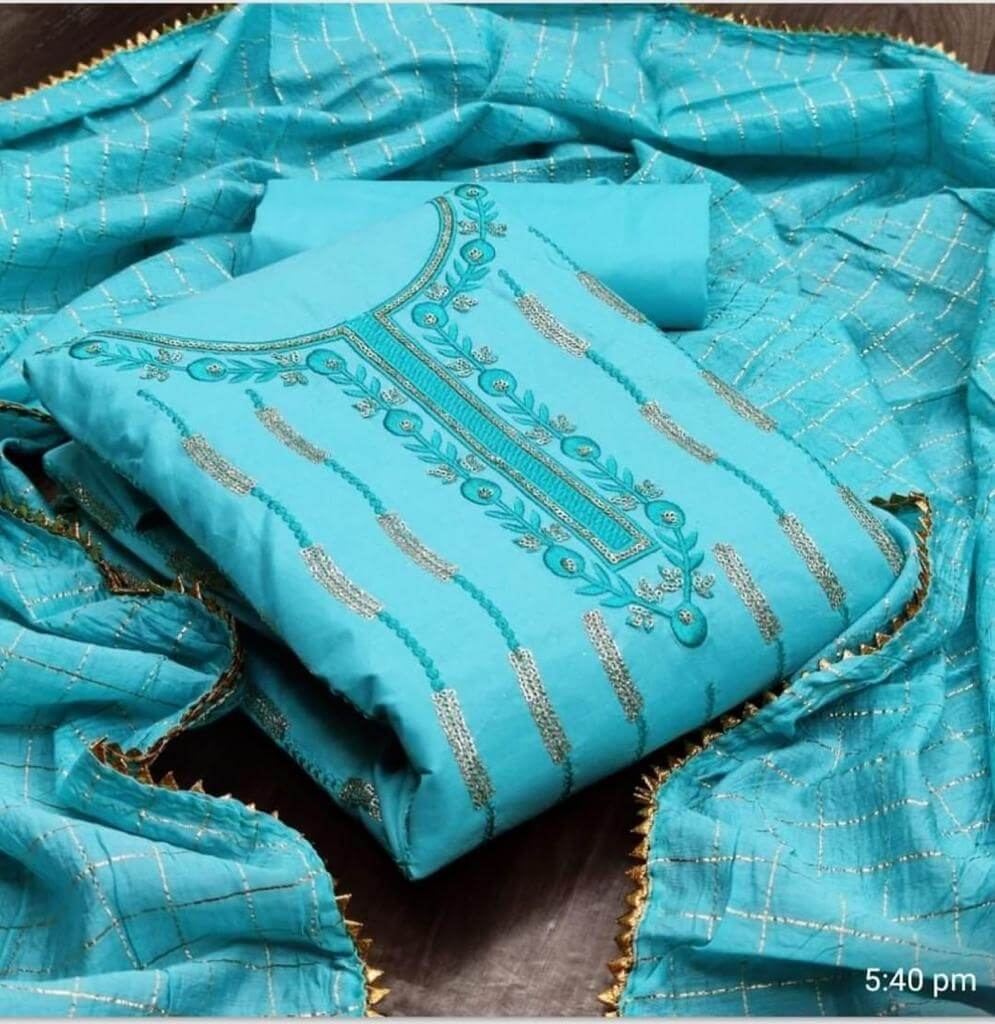 Fc Chanderi Chex  Vol 1 Fancy Embroidery Dress Materials Catalog