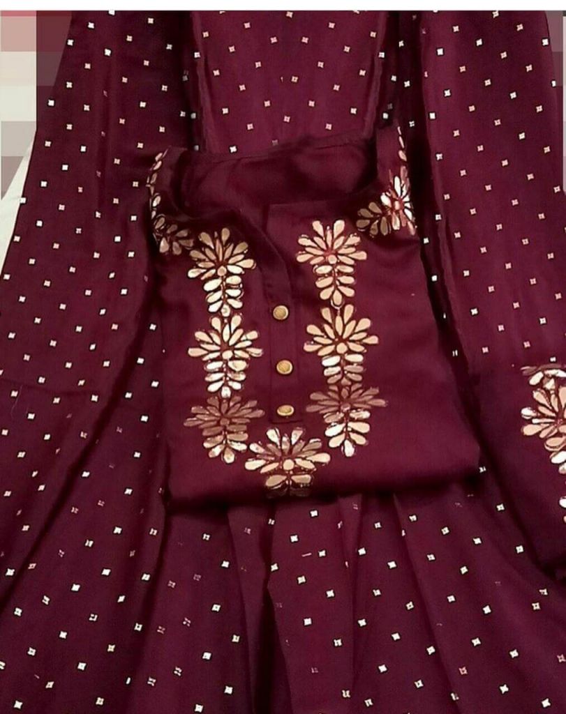 Fc Gota Work Vol 1 Rayon Fancy Gota Readymade Kurti Catalog
