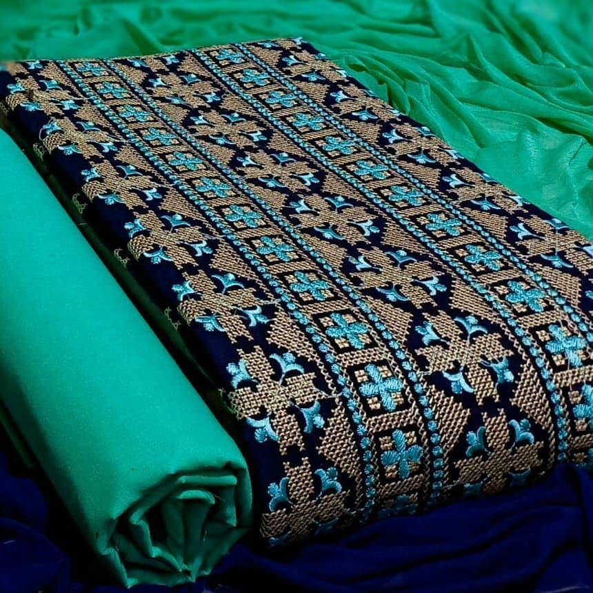 Fc  Pc Cotton Vol  3 Designer Cotton Kashmiri Work Dress Materials Catalog