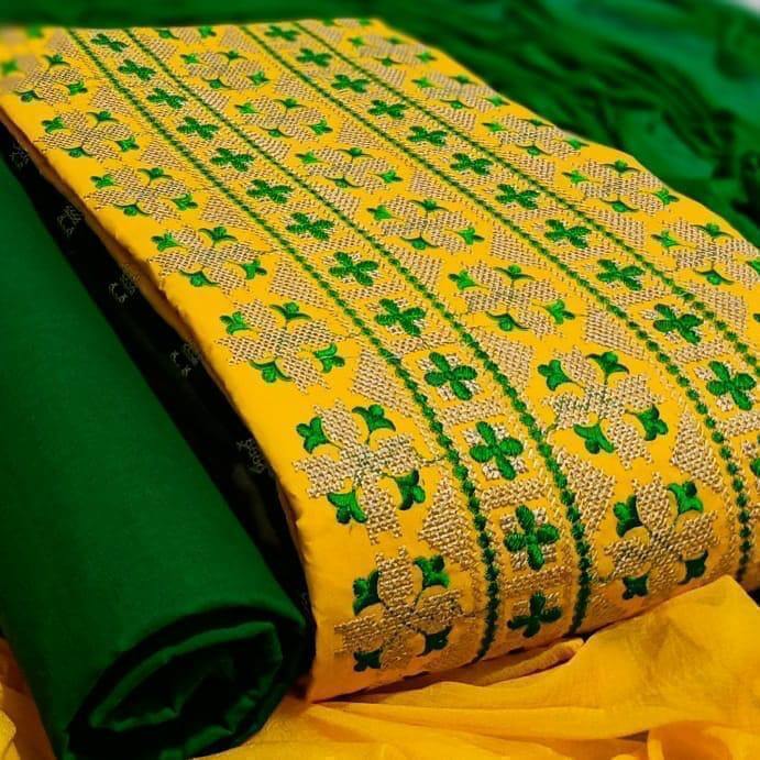 Fc  Pc Cotton Vol  3 Designer Cotton Kashmiri Work Dress Materials Catalog
