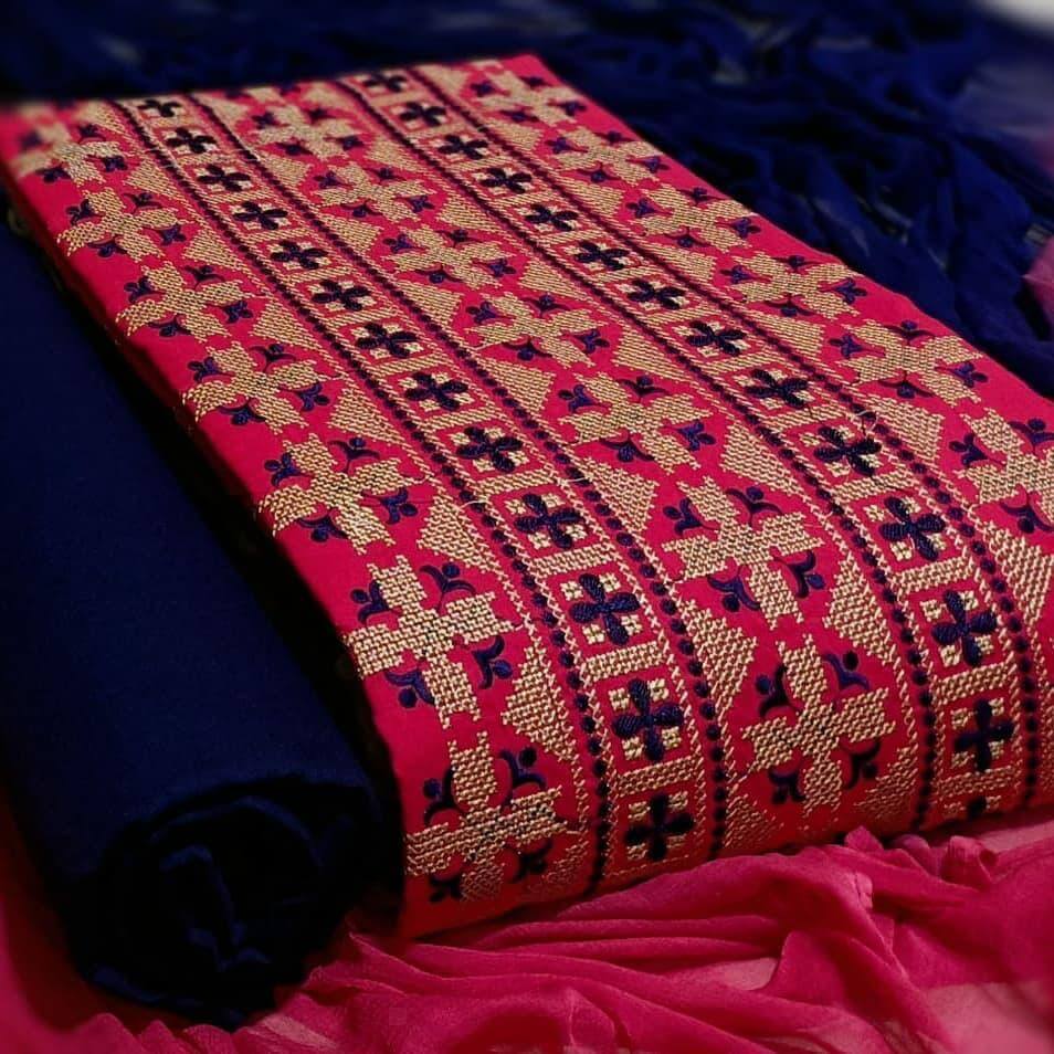 Fc  Pc Cotton Vol  3 Designer Cotton Kashmiri Work Dress Materials Catalog