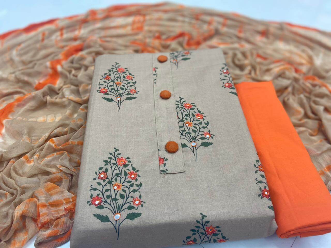 Fc Slub Cotton Vol  8 Designer Cotton Mirror Work Dress Materials Catalog